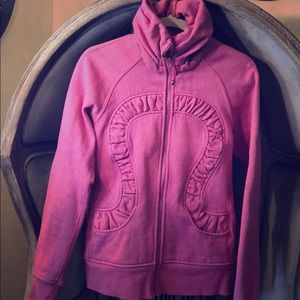Lululemon Pink sparkly zip up jacket size 6